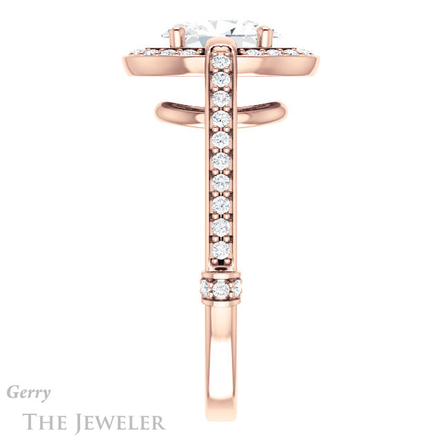 Oval Shaped Forever One Moissanite Engagement Ring #GTJ1051-oval-fo-r