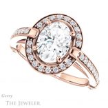 Oval Shaped Forever One Moissanite Engagement Ring #GTJ1051-oval-fo-r