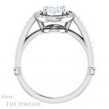 Oval Shaped Forever One Moissanite Engagement Ring #GTJ1051-oval-fo-w 2 Oval Shaped Forever One Moissanite Engagement Ring #GTJ1051-oval-fo-w