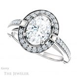 Oval Shaped Forever One Moissanite Engagement Ring #GTJ1051-oval-fo-w 5 Oval Shaped Forever One Moissanite Engagement Ring #GTJ1051-oval-fo-w