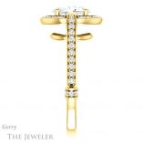 Oval Shaped Forever One Moissanite Engagement Ring #GTJ1051-oval-fo-y