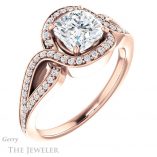 Cushion Cut Forever One Moissanite Engagement Ring #GTJ1052-cushion-fo-r 4 Cushion Cut Forever One Moissanite Engagement Ring #GTJ1052-cushion-fo-r