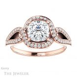 Cushion Cut Forever One Moissanite Engagement Ring #GTJ1052-cushion-fo-r 1 Cushion Cut Forever One Moissanite Engagement Ring #GTJ1052-cushion-fo-r