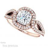 Cushion Cut Forever One Moissanite Engagement Ring #GTJ1052-cushion-fo-r 5 Cushion Cut Forever One Moissanite Engagement Ring #GTJ1052-cushion-fo-r