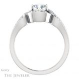 Cushion Cut Forever One Moissanite Engagement Ring #GTJ1052-cushion-fo-w 2 Cushion Cut Forever One Moissanite Engagement Ring #GTJ1052-cushion-fo-w