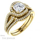 Cushion Cut Forever One Moissanite Engagement Ring #GTJ1052-cushion-fo-y 6 Cushion Cut Forever One Moissanite Engagement Ring #GTJ1052-cushion-fo-y