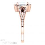 Emerald Cut Forever Brilliant Moissanite Engagement Ring #GTJ1052-emerald-fb-r