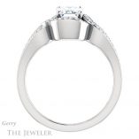 Emerald Cut Forever One Moissanite Engagement Ring #GTJ1052-emerald-fb-w 2 Emerald Cut Forever Brilliant Moissanite Engagement Ring #GTJ1052-emerald-fb-w