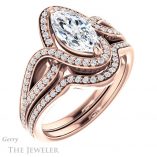 Marquise Cut Forever Brilliant Moissanite Engagement Ring #GTJ1052-marquise-fb-r