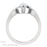Marquise Cut Forever One Moissanite Engagement Ring #GTJ1052-marquise-fb-w 2 Marquise Cut Forever Brilliant Moissanite Engagement Ring #GTJ1052-marquise-fb-w