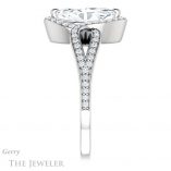 Marquise Cut Forever One Moissanite Engagement Ring #GTJ1052-marquise-fb-w 3 Marquise Cut Forever Brilliant Moissanite Engagement Ring #GTJ1052-marquise-fb-w