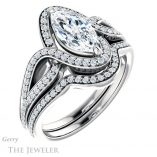 Marquise Cut Forever One Moissanite Engagement Ring #GTJ1052-marquise-fb-w 6 Marquise Cut Forever Brilliant Moissanite Engagement Ring #GTJ1052-marquise-fb-w