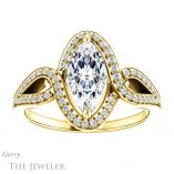 Marquise Cut Forever Brilliant Moissanite Engagement Ring #GTJ1052-marquise-fb-y