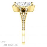 Marquise Cut Forever Brilliant Moissanite Engagement Ring #GTJ1052-marquise-fb-y