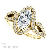 Marquise Cut Forever Brilliant Moissanite Engagement Ring #GTJ1052-marquise-fb-y