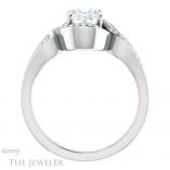 Oval Shaped Forever One Moissanite Engagement Ring #GTJ1052-oval-fo-w 2 Oval Shaped Forever One Moissanite Engagement Ring #GTJ1052-oval-fo-w