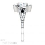 Oval Shaped Forever One Moissanite Engagement Ring #GTJ1052-oval-fo-w 3 Oval Shaped Forever One Moissanite Engagement Ring #GTJ1052-oval-fo-w