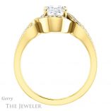 Oval Shaped Forever One Moissanite Engagement Ring #GTJ1052-oval-fo-y 2 Oval Shaped Forever One Moissanite Engagement Ring #GTJ1052-oval-fo-y