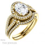 Oval Shaped Forever One Moissanite Engagement Ring #GTJ1052-oval-fo-y 6 Oval Shaped Forever One Moissanite Engagement Ring #GTJ1052-oval-fo-y