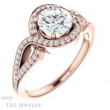 Round Cut Forever One Moissanite Engagement Ring #GTJ1052-round-fo-r 4 Round Cut Forever One Moissanite Engagement Ring #GTJ1052-round-fo-r