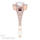Round Cut Forever One Moissanite Engagement Ring #GTJ1052-round-fo-r 3 Round Cut Forever One Moissanite Engagement Ring #GTJ1052-round-fo-r