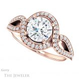 Round Cut Forever One Moissanite Engagement Ring #GTJ1052-round-fo-r 5 Round Cut Forever One Moissanite Engagement Ring #GTJ1052-round-fo-r