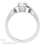 Round Cut Forever One Moissanite Engagement Ring #GTJ1052-round-fo-w 2 Round Cut Forever One Moissanite Engagement Ring #GTJ1052-round-fo-w
