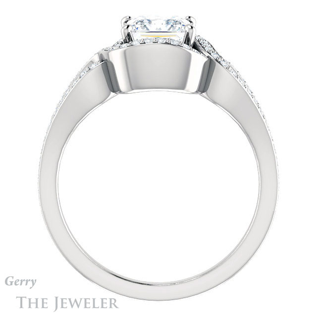 Princess Cut Forever One Moissanite Engagement Ring #GTJ1052-square-fo-w 2 Princess Cut Forever One Moissanite Engagement Ring #GTJ1052-square-fo-w