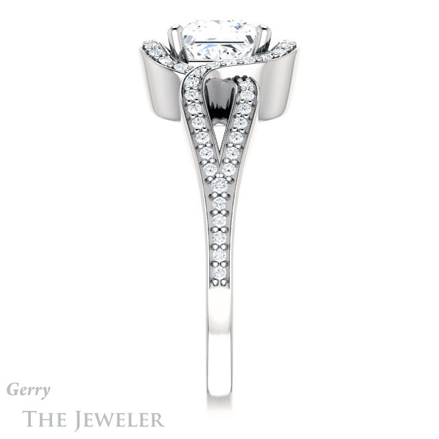 Princess Cut Forever One Moissanite Engagement Ring #GTJ1052-square-fo-w 3 Princess Cut Forever One Moissanite Engagement Ring #GTJ1052-square-fo-w