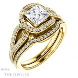 Princess Cut Forever One Moissanite Engagement Ring #GTJ1052-square-fo-y 6 Princess Cut Forever One Moissanite Engagement Ring #GTJ1052-square-fo-y