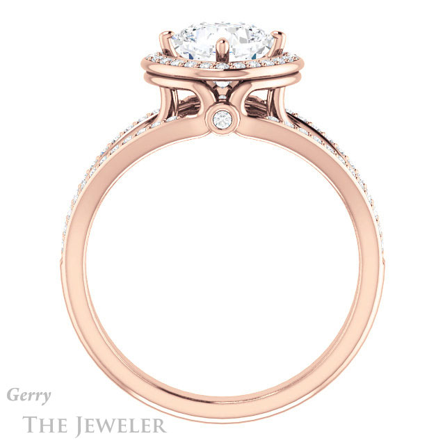 Cushion Cut Forever One Moissanite Engagement Ring #GTJ1053-cushion-fo-r