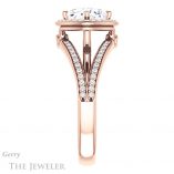 Cushion Cut Forever One Moissanite Engagement Ring #GTJ1053-cushion-fo-r