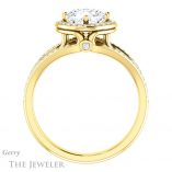 Cushion Cut Forever One Moissanite Engagement Ring #GTJ1053-cushion-fo-y 2 Cushion Cut Forever One Moissanite Engagement Ring #GTJ1053-cushion-fo-y