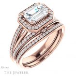 Emerald Cut Forever Brilliant Moissanite Engagement Ring #GTJ1053-emerald-fb-r