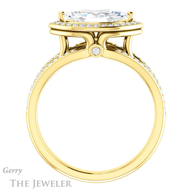 Marquise Cut Forever Brilliant Moissanite Engagement Ring #GTJ1053-marquise-fb-y