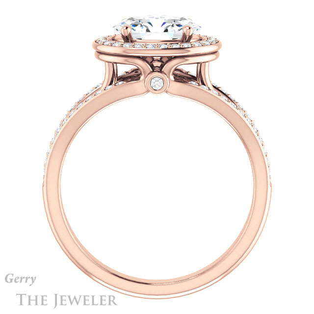 Oval Shaped Forever One Moissanite Engagement Ring #GTJ1053-oval-fo-r