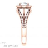 Oval Shaped Forever One Moissanite Engagement Ring #GTJ1053-oval-fo-r