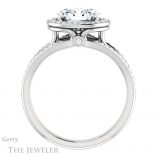 Oval Shaped Forever One Moissanite Engagement Ring #GTJ1053-oval-fo-w