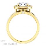 Oval Shaped Forever One Moissanite Engagement Ring #GTJ1053-oval-fo-y