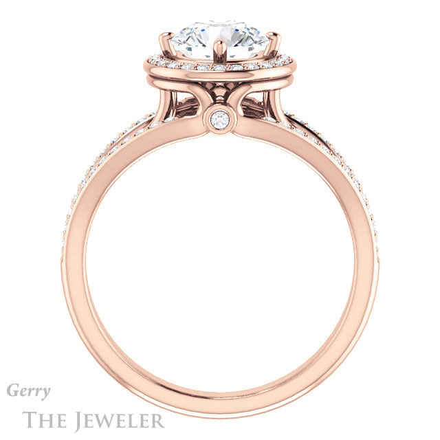 Round Cut Forever One Moissanite Engagement Ring #GTJ1053-round-fo-r 2 Round Cut Forever One Moissanite Engagement Ring #GTJ1053-round-fo-r