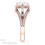 Round Cut Forever One Moissanite Engagement Ring #GTJ1053-round-fo-r 3 Round Cut Forever One Moissanite Engagement Ring #GTJ1053-round-fo-r