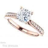 Cushion Cut Forever One Moissanite Engagement Ring #GTJ1054-cushion-fo-r