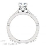Cushion Cut Forever One Moissanite Engagement Ring #GTJ1054-cushion-fo-w 2 Cushion Cut Forever One Moissanite Engagement Ring #GTJ1054-cushion-fo-w