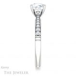 Cushion Cut Forever One Moissanite Engagement Ring #GTJ1054-cushion-fo-w 3 Cushion Cut Forever One Moissanite Engagement Ring #GTJ1054-cushion-fo-w