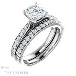 Cushion Cut Forever One Moissanite Engagement Ring #GTJ1054-cushion-fo-w 6 Cushion Cut Forever One Moissanite Engagement Ring #GTJ1054-cushion-fo-w