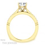 Cushion Cut Forever One Moissanite Engagement Ring #GTJ1054-cushion-fo-y 2 Cushion Cut Forever One Moissanite Engagement Ring #GTJ1054-cushion-fo-y