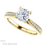 Cushion Cut Forever One Moissanite Engagement Ring #GTJ1054-cushion-fo-y 5 Cushion Cut Forever One Moissanite Engagement Ring #GTJ1054-cushion-fo-y