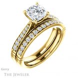 Cushion Cut Forever One Moissanite Engagement Ring #GTJ1054-cushion-fo-y 6 Cushion Cut Forever One Moissanite Engagement Ring #GTJ1054-cushion-fo-y