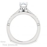 Emerald Cut Forever One Moissanite Engagement Ring #GTJ1054-emerald-fb-w 2 Emerald Cut Forever Brilliant Moissanite Engagement Ring #GTJ1054-emerald-fb-w