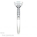 Emerald Cut Forever One Moissanite Engagement Ring #GTJ1054-emerald-fb-w 3 Emerald Cut Forever Brilliant Moissanite Engagement Ring #GTJ1054-emerald-fb-w